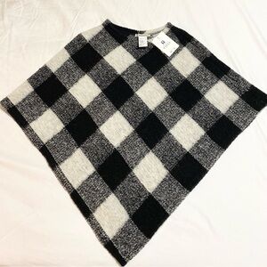 Fratelli Talli Made in Italy Wool Blend Plaid Poncho NWT